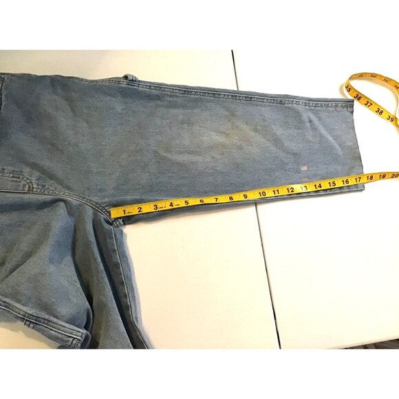 MICKEY'S STUFF- KIDS LIGHT WASH DENIUM OVERALL PANTS 100% COTTON SIZE 12 - Picture 6 of 7